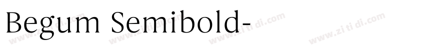 Begum Semibold字体转换